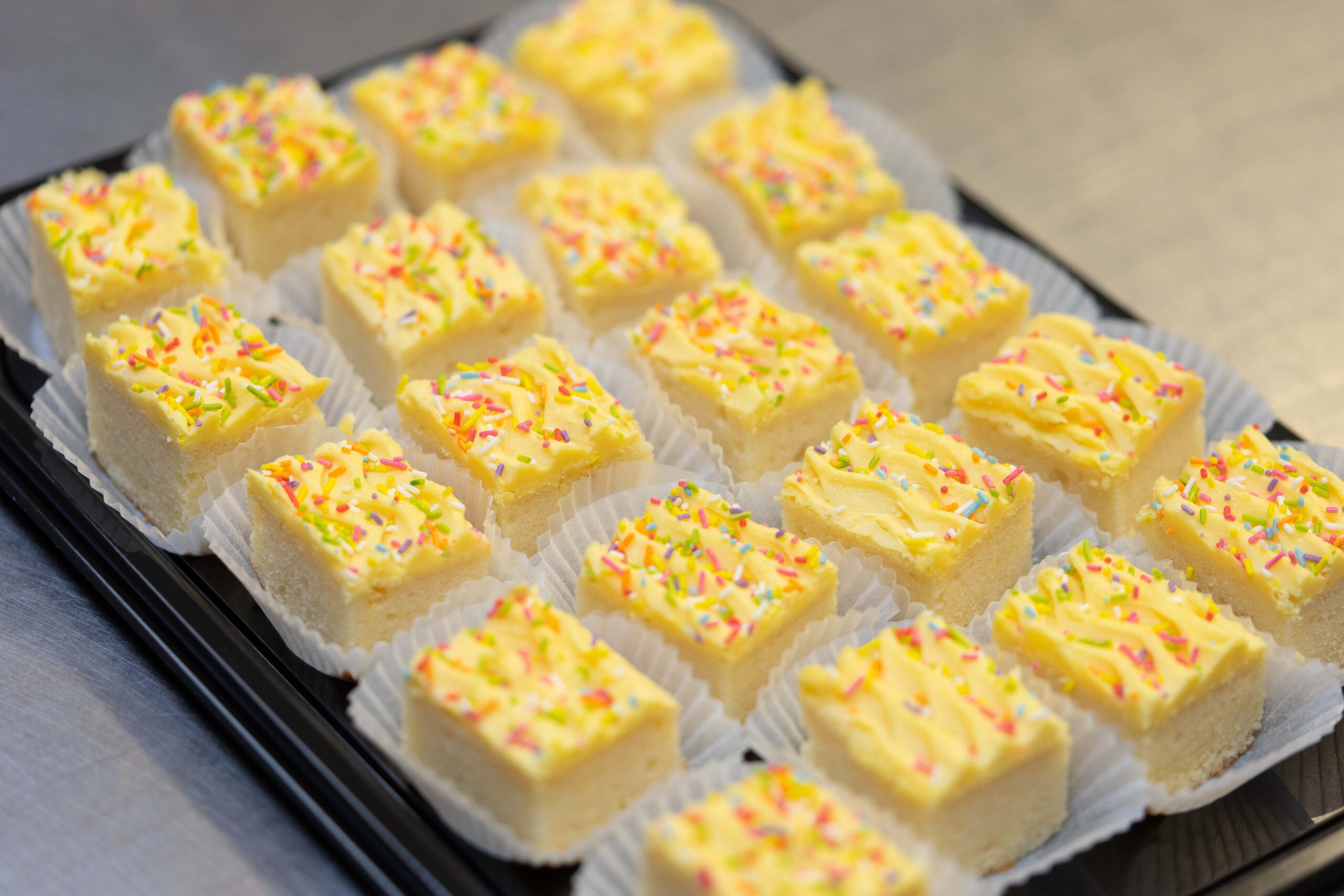 Portion of baked treats