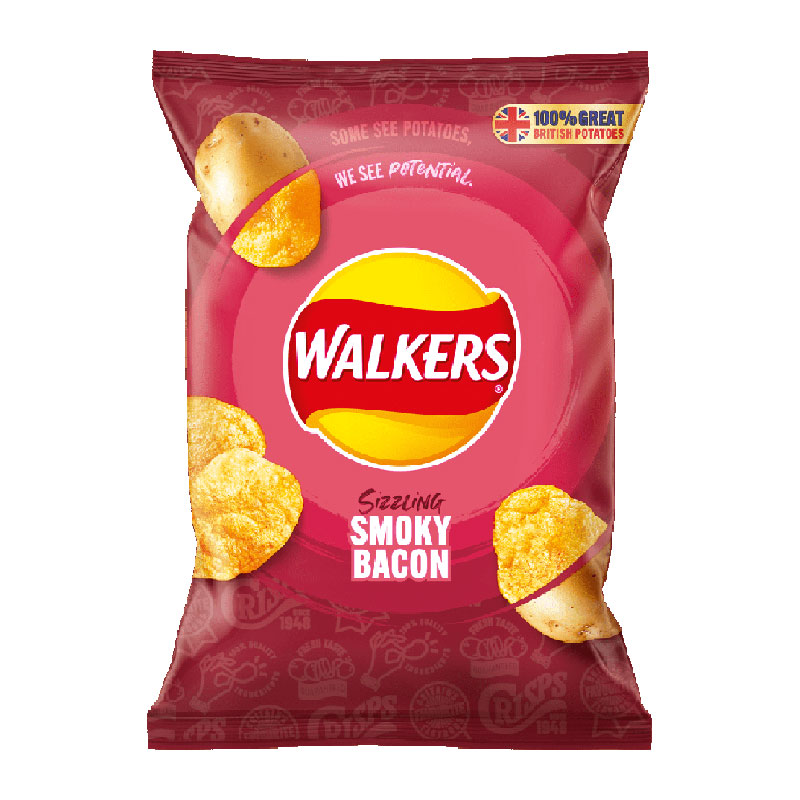 Walkers Smoky Bacon crisps add on