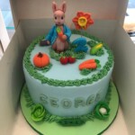 Rabbit themed birthday cake