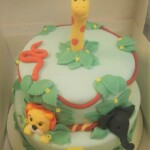 Animals theme birthday cake