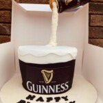 Guinness themed birthday cake