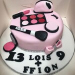 Makeup themes birthday cake