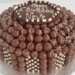 Cake with chocolate decoration