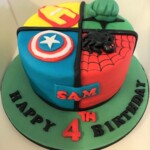 Marvel themed birthday cake