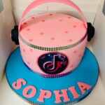TikTok themed birthday cake
