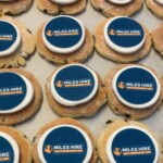 Cupcake with brand logo on top